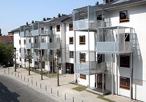 Een sociale woonwijk in de schaduw van het Justitiepaleis