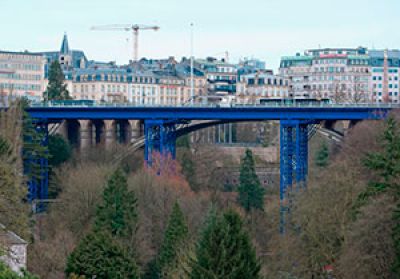 Pont bleu provisoire - Luxembourg