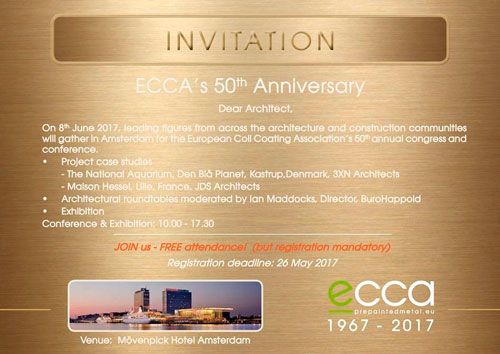 ECCA's 50th Anniversary - Invitation to architects