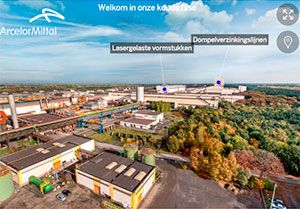 Virtuele rondleiding staalbedrijf ArcelorMittal Gent